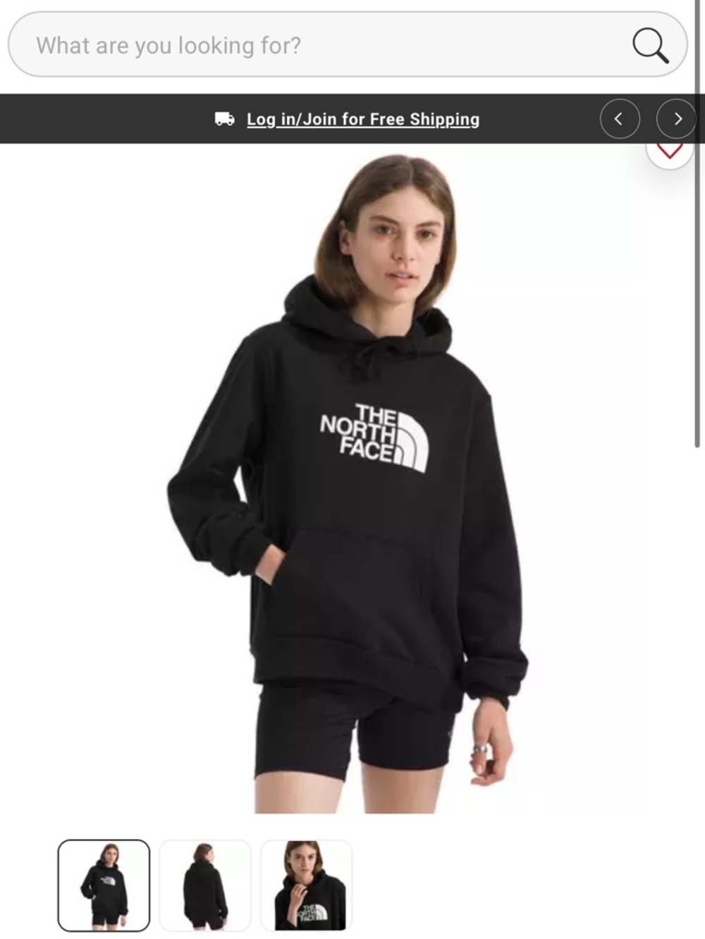 The North Face Black Hoodie with White Logo